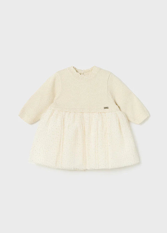 Mayoral infant girl sweater top tulle dress