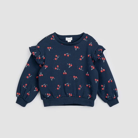 Miles the Label infant & girls cherry print sweatshirt
