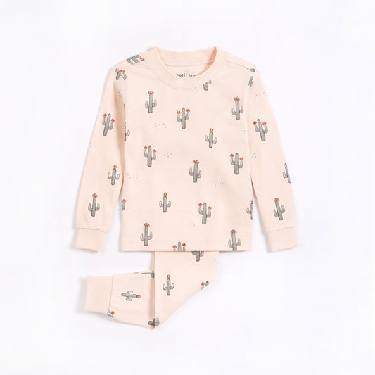 Petit Lem infant & girls cactus print pajamas