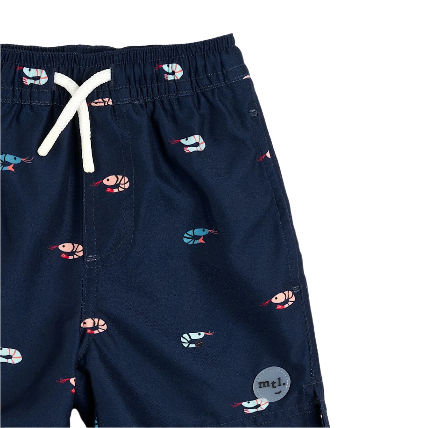Miles the Label boys shrimp print swim trunks