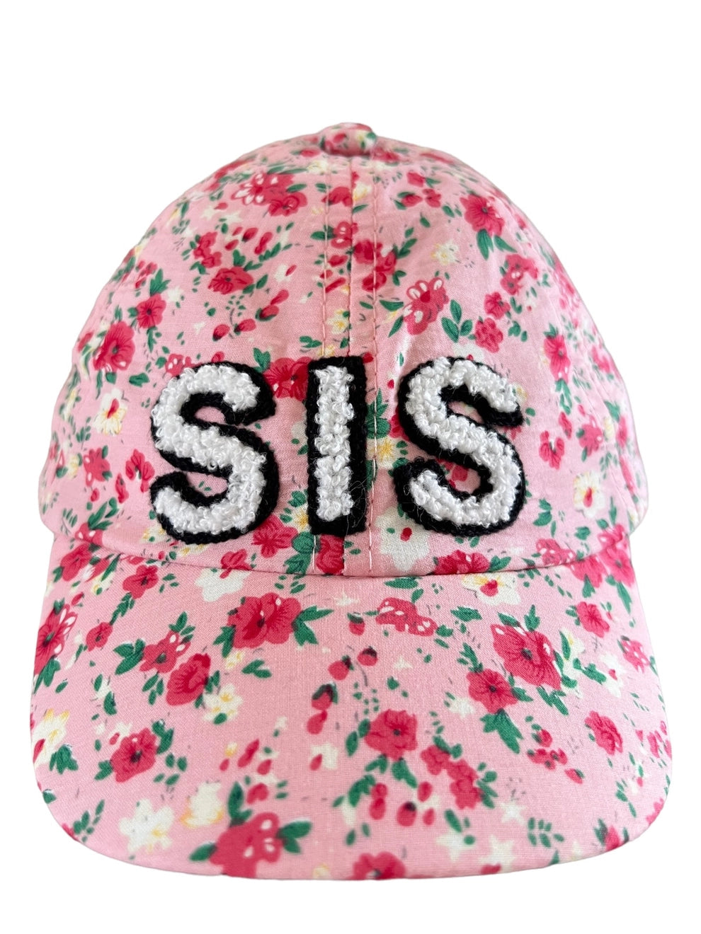 SpearmintLOVE girls "sis" floral baseball hat