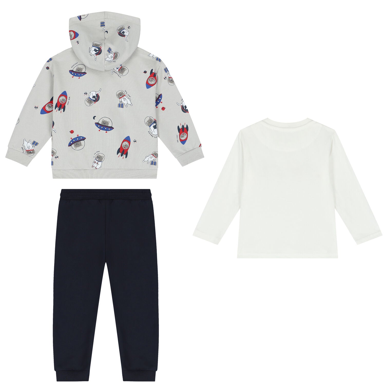 Mayoral infant boy 3-piece outer space print sweat set