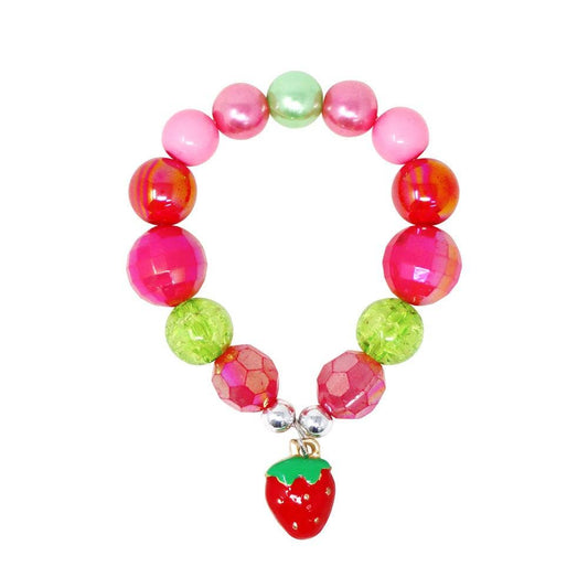 Pink Poppy strawberry bracelet