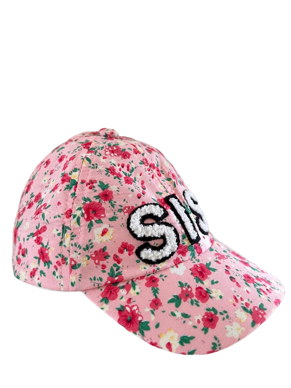 SpearmintLOVE girls "sis" floral baseball hat