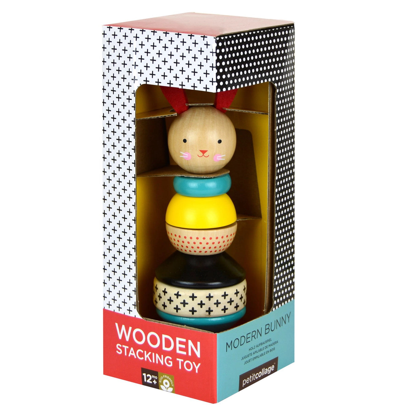 Wooden rabbit stacking toy