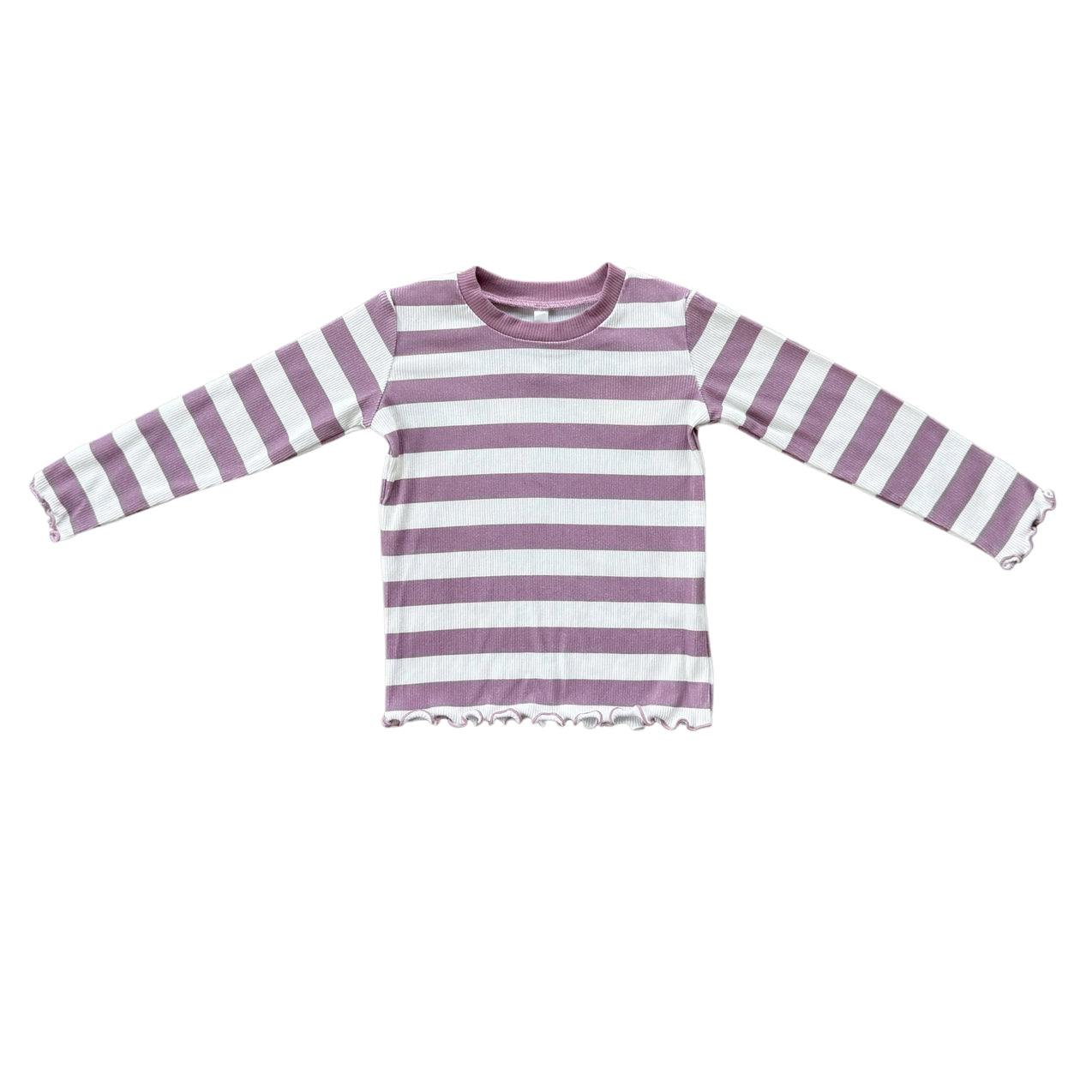 Babysprouts girls lettuce hem long sleeve tee
