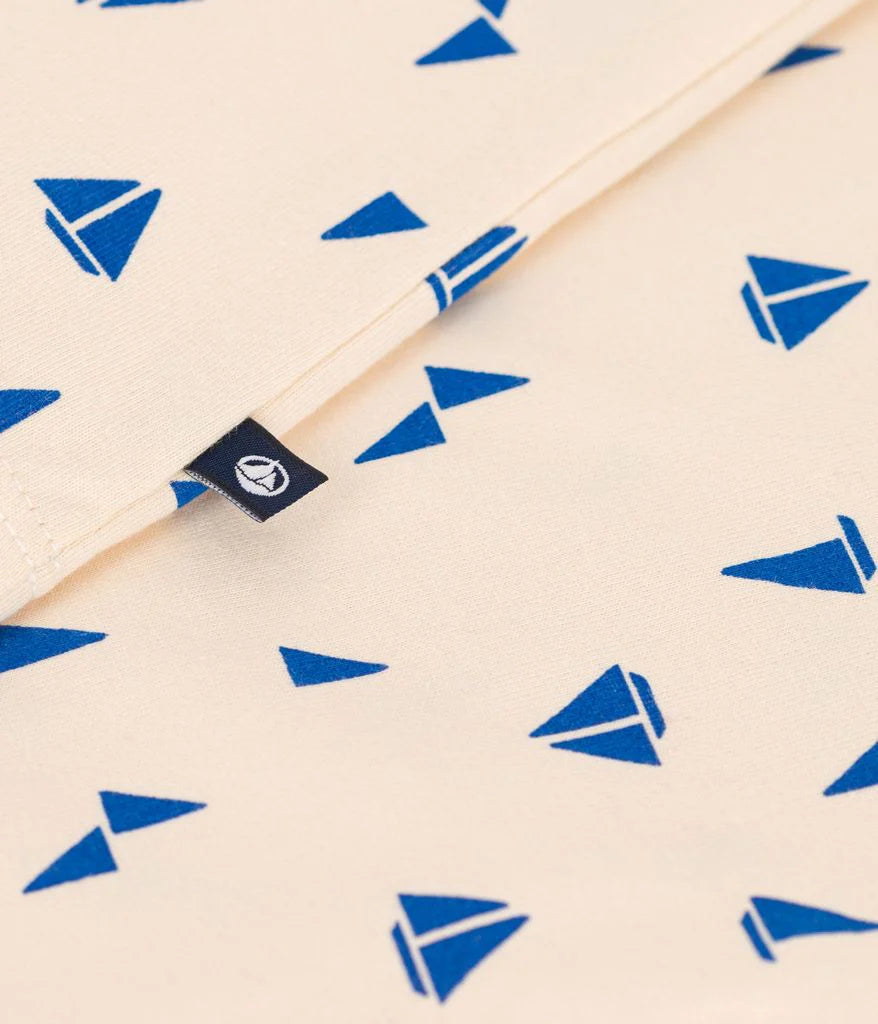 Petit Bateau infant boat print short sleeve tee