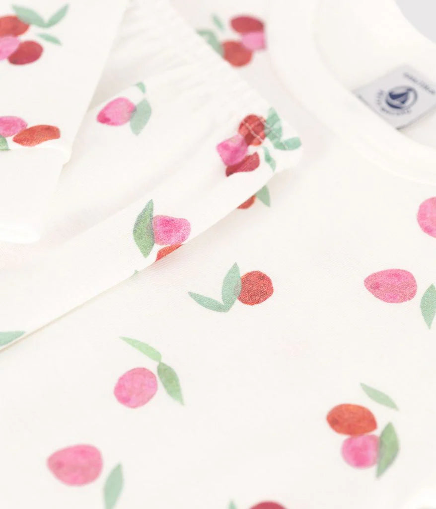 Petit Bateau girls fruit print pajamas