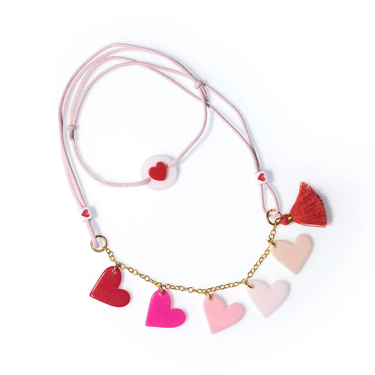 Lilies & Roses NY multi heart necklace