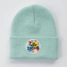 Seaslope embroidered patch beanie