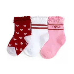 Little Stocking Co. Valentines 3-pack midi socks