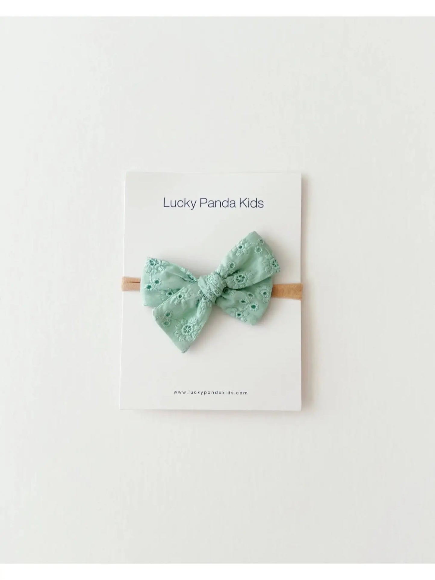 Lucky Panda Kids eyelet bow headband