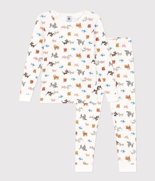 Petit Bateau kids dog print pajamas