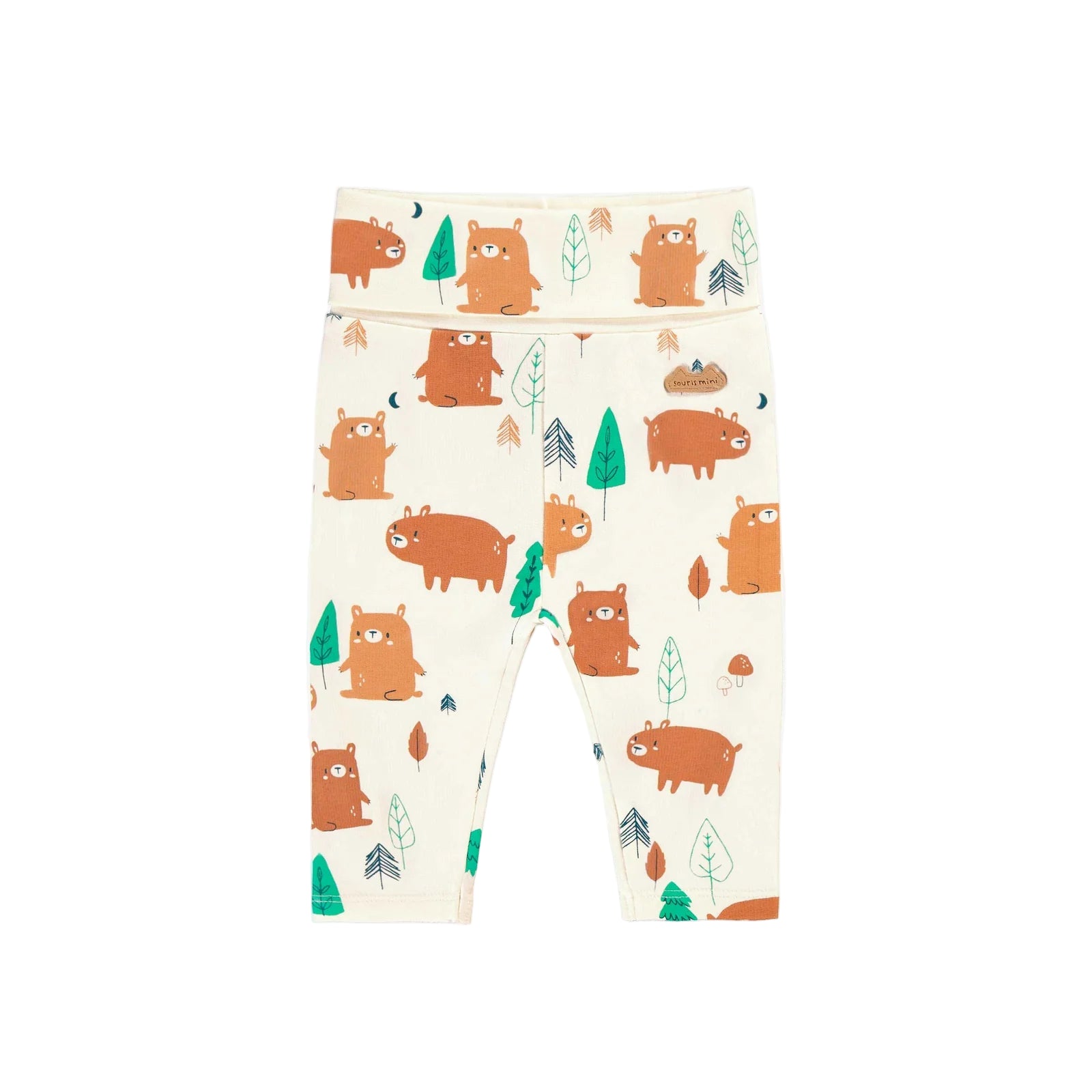 Souris Mini infant allover forest print pants