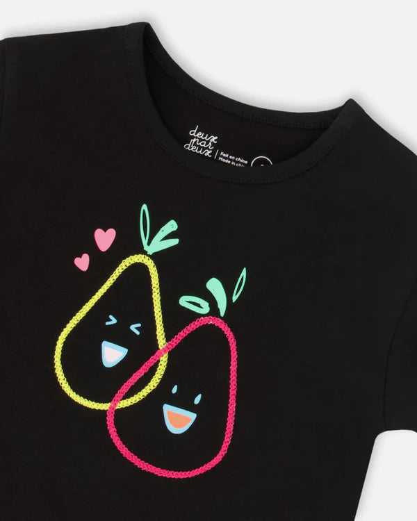Deux Par Deux girls fun fruit graphic tee