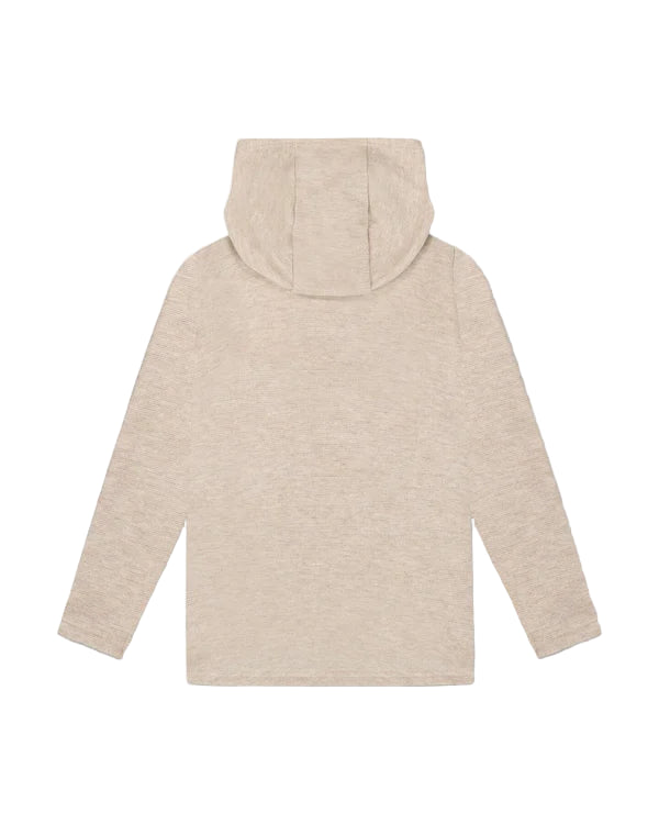 Deux Par Deux boys brushed jersey hooded tee