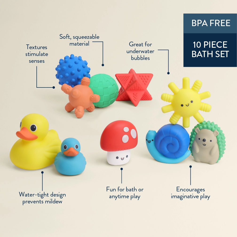 Itzy Ritzy splash gift set soft bath + water toys