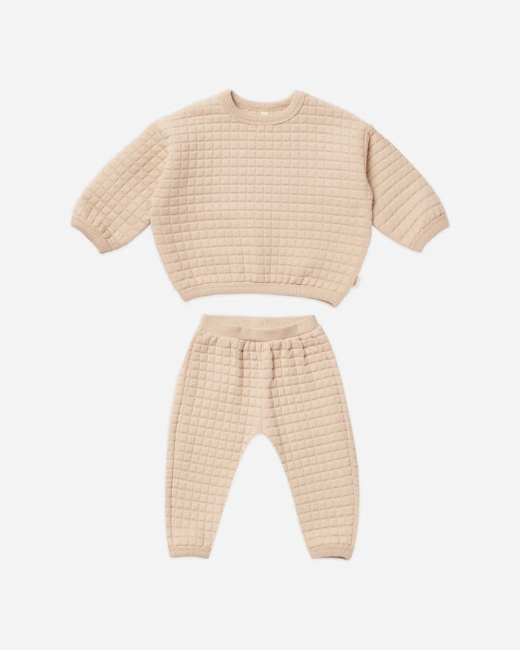 Quincy Mae infant & toddler quilted sweater + pant set