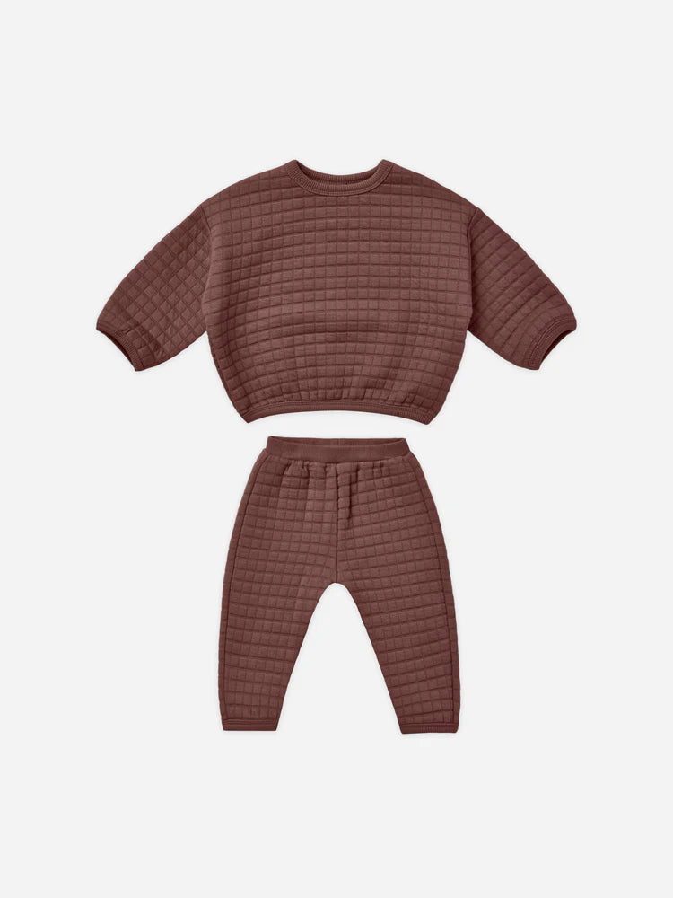 Quincy Mae infant & toddler quilted sweater + pant set