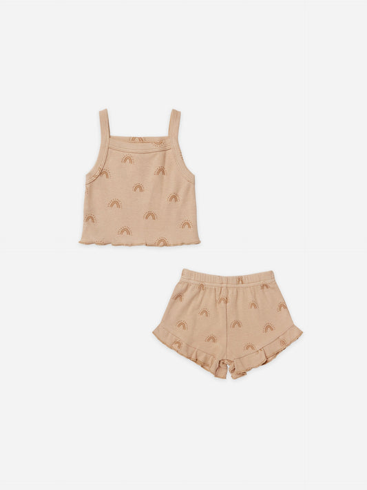 Quincy Mae infant & toddler girl evie tank & shortie set