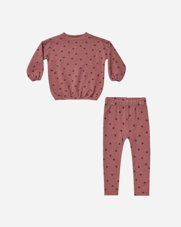 Rylee + Cru infant & girls spongey knit set
