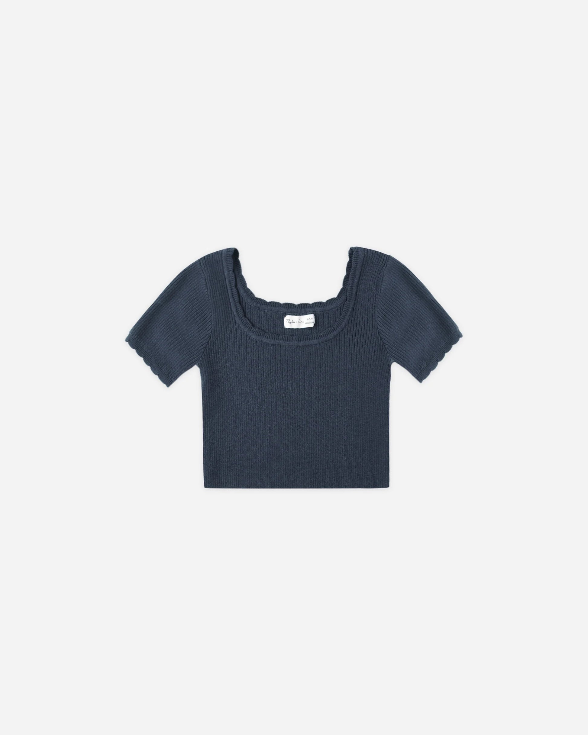 Rylee + Cru girls scallop tee
