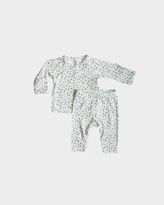Babysprouts infant rain drops kimono outfit