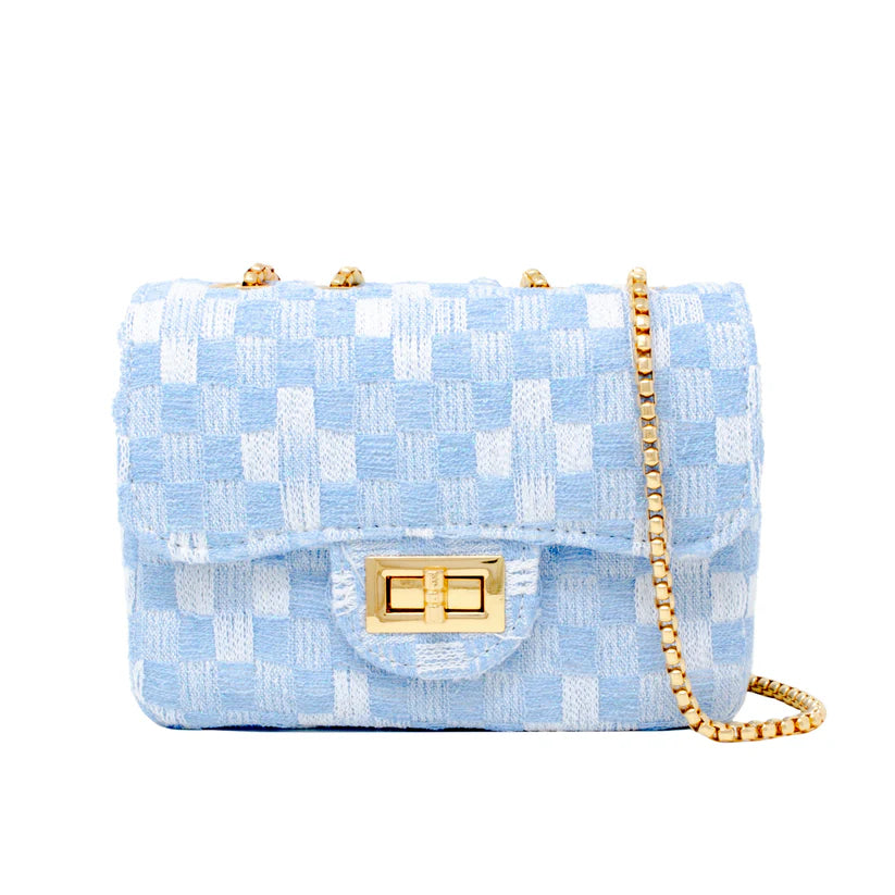 Tiny Treats classic checkered tweed handbag