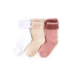 Little Stocking Co. lace midi socks 3-pack