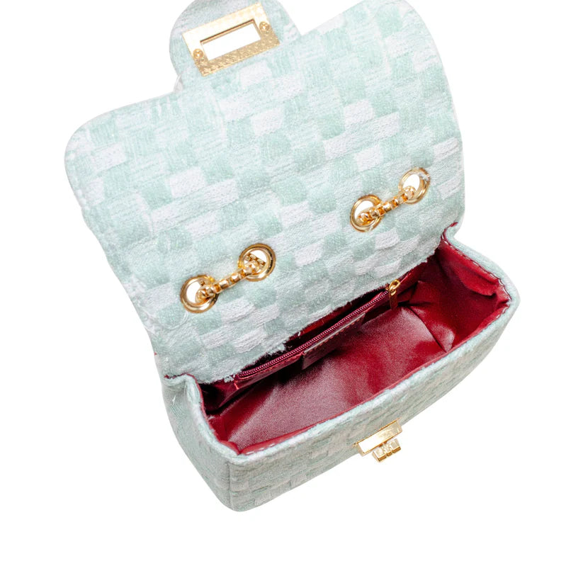 Tiny Treats classic checkered tweed handbag