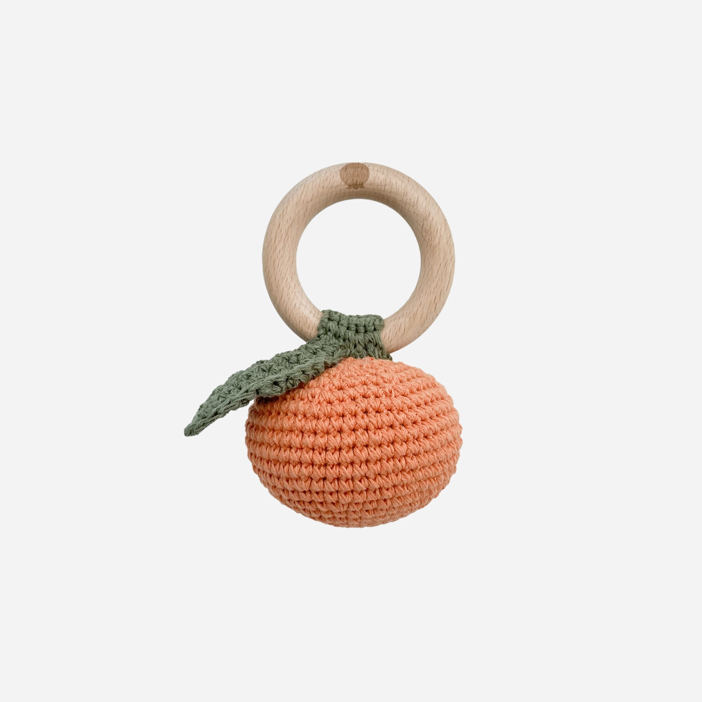 The Blueberry Hill crochet rattle teether