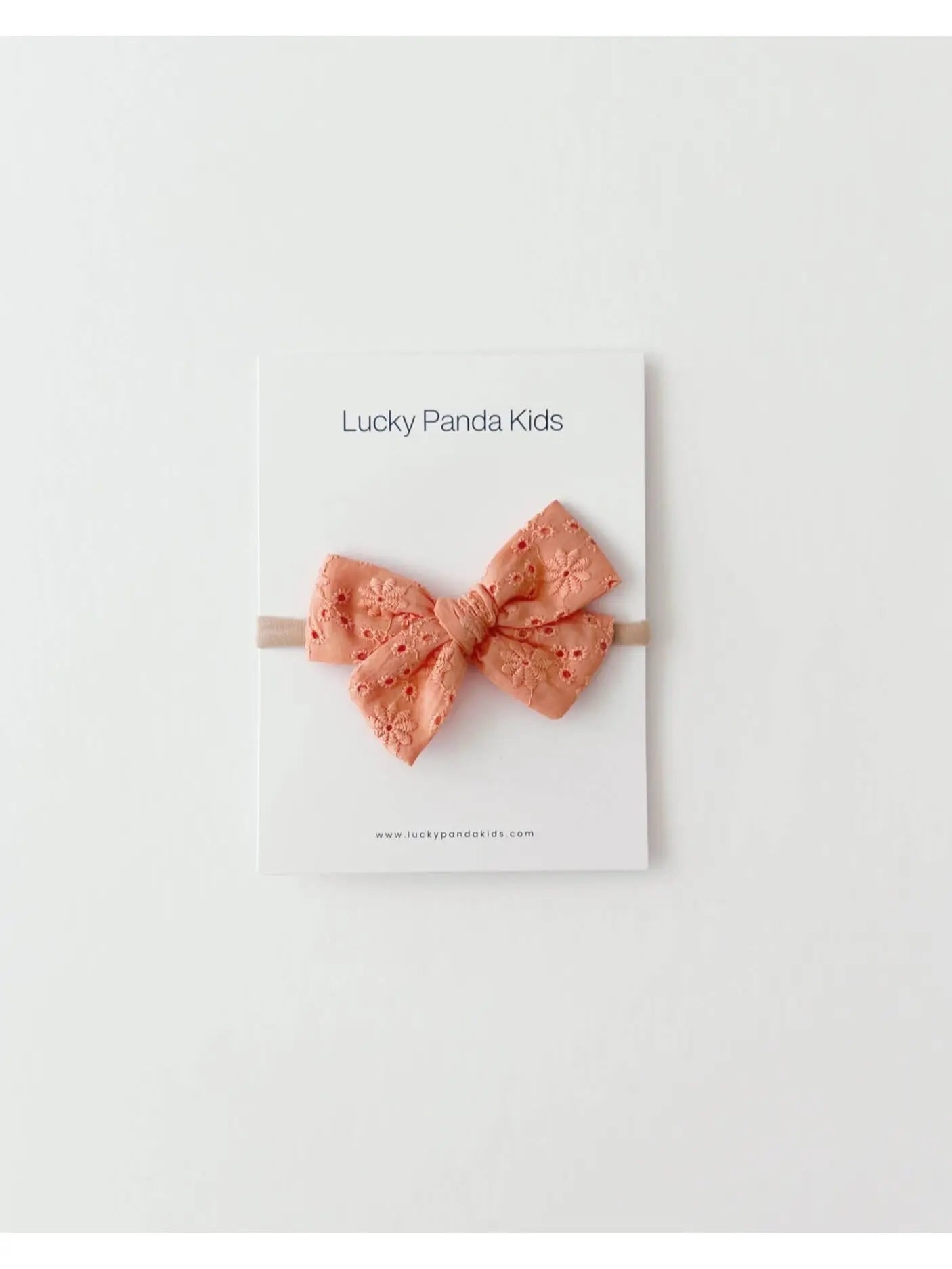 Lucky Panda Kids eyelet bow headband