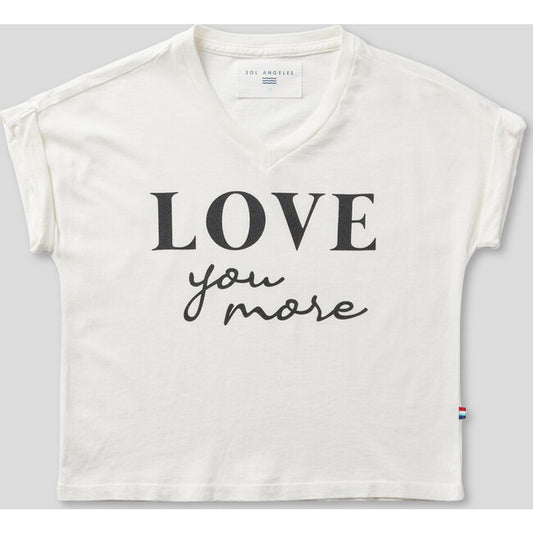 Sol Angeles girls love you more v-neck tee