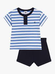Petit Bateau infant boy stripe tee & shorts set