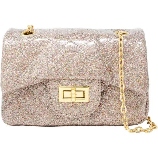 Tiny Treats quilted sparkle mini purse
