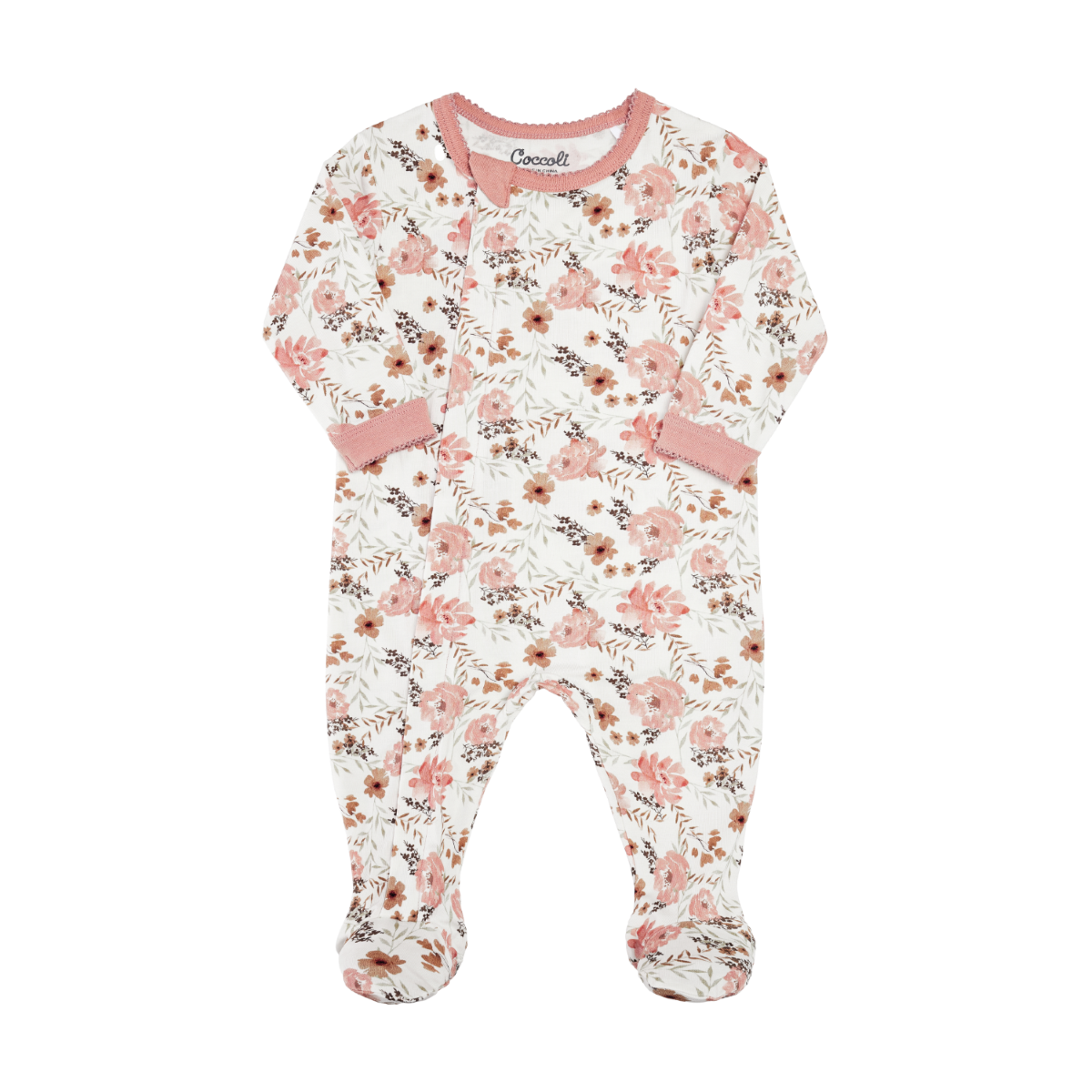 Coccoli infant girl zip footie