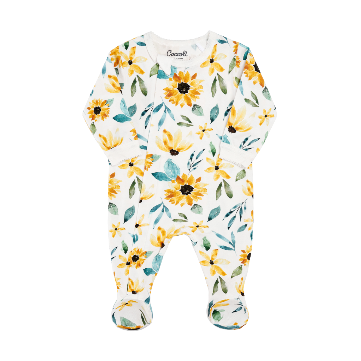 Coccoli infant girl zip footie