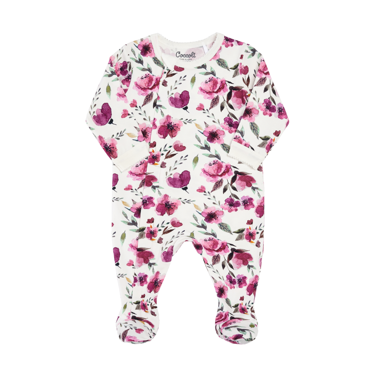 Coccoli infant girl zip footie