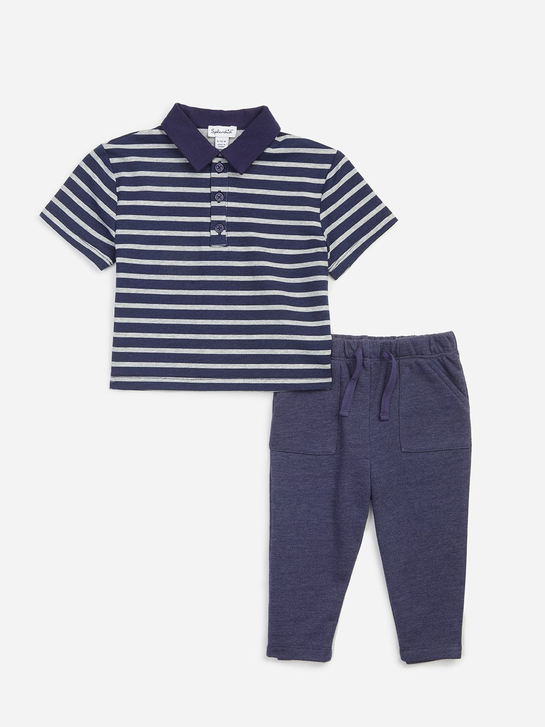 Splendid boys stripe polo & pant set