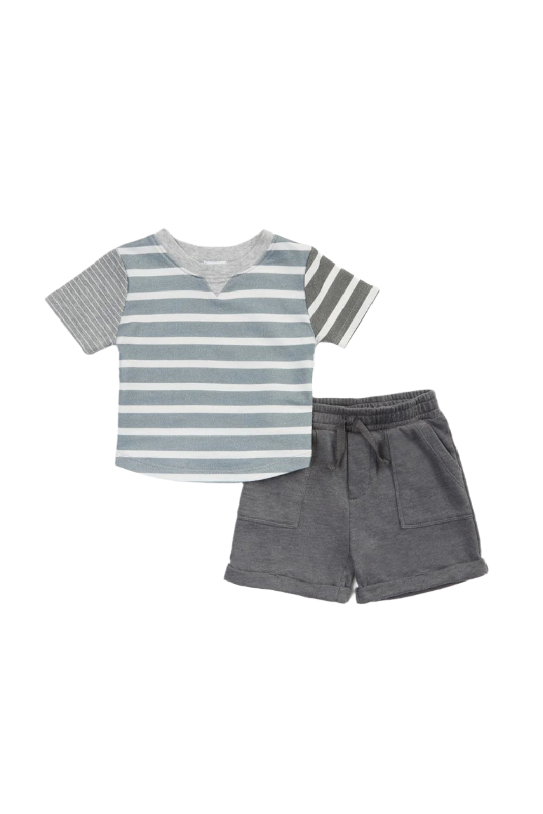 Splendid infant & boys mixed stripe tee & shorts set