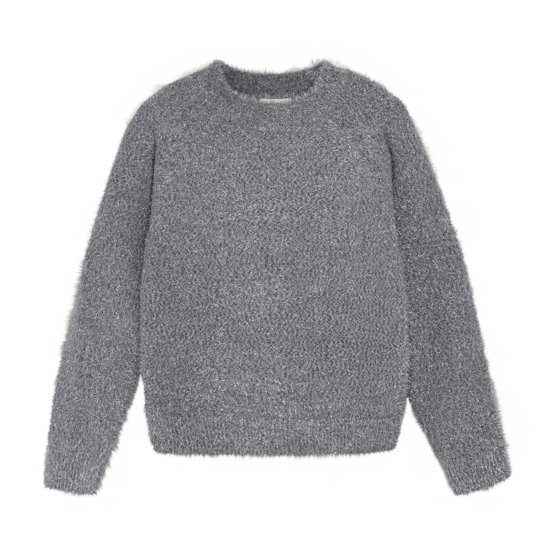 Creamie girls metallic pullover sweater