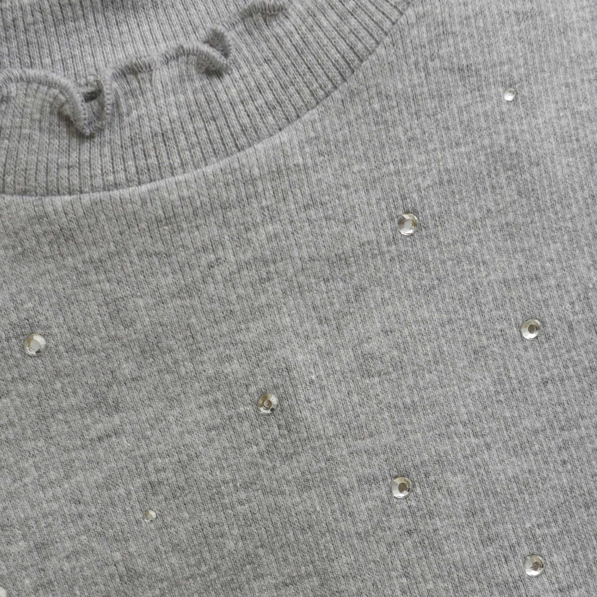 Creamie girls mock neck ribbed long sleeve top