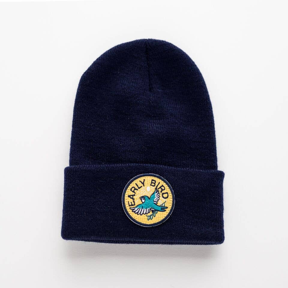 Seaslope embroidered patch beanie