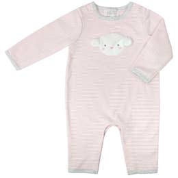 Albetta infant fuzzy animal stripe romper