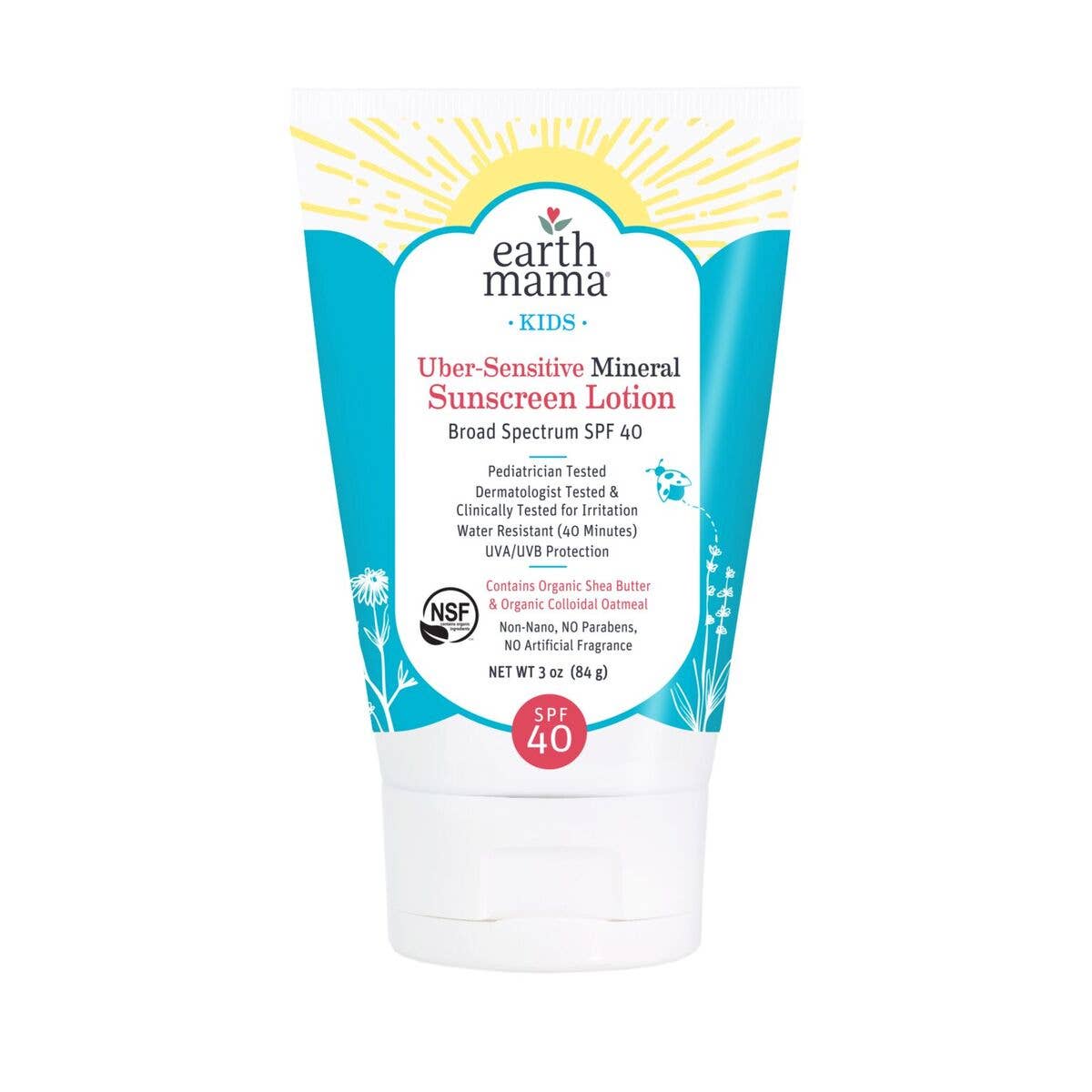 Earth Mama Organics kids Uber-sensitive mineral sunscreen lotion