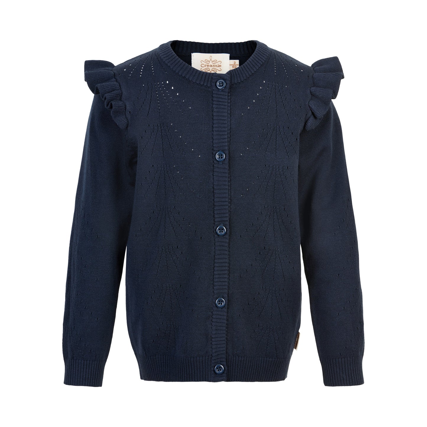 Creamie girls pointelle cardigan