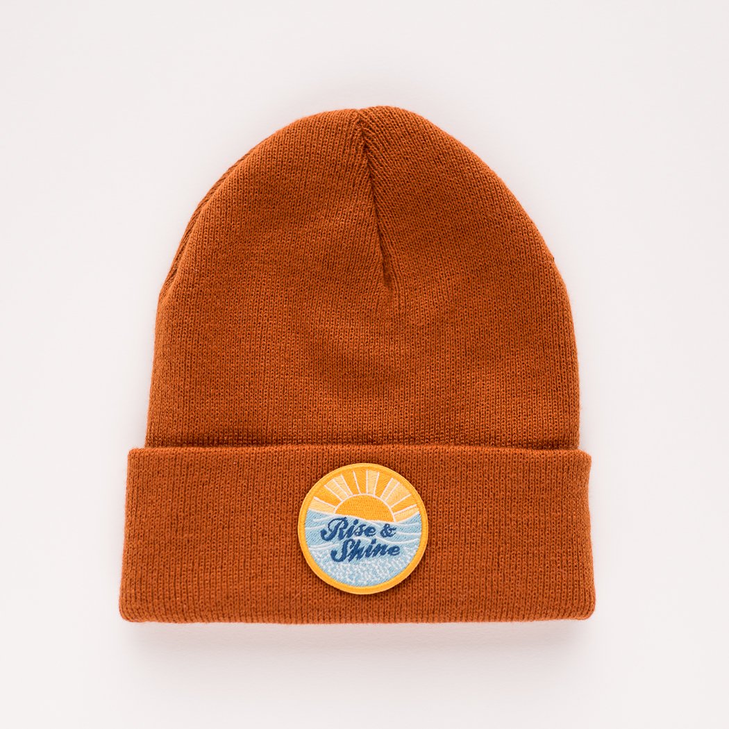 Seaslope embroidered patch beanie