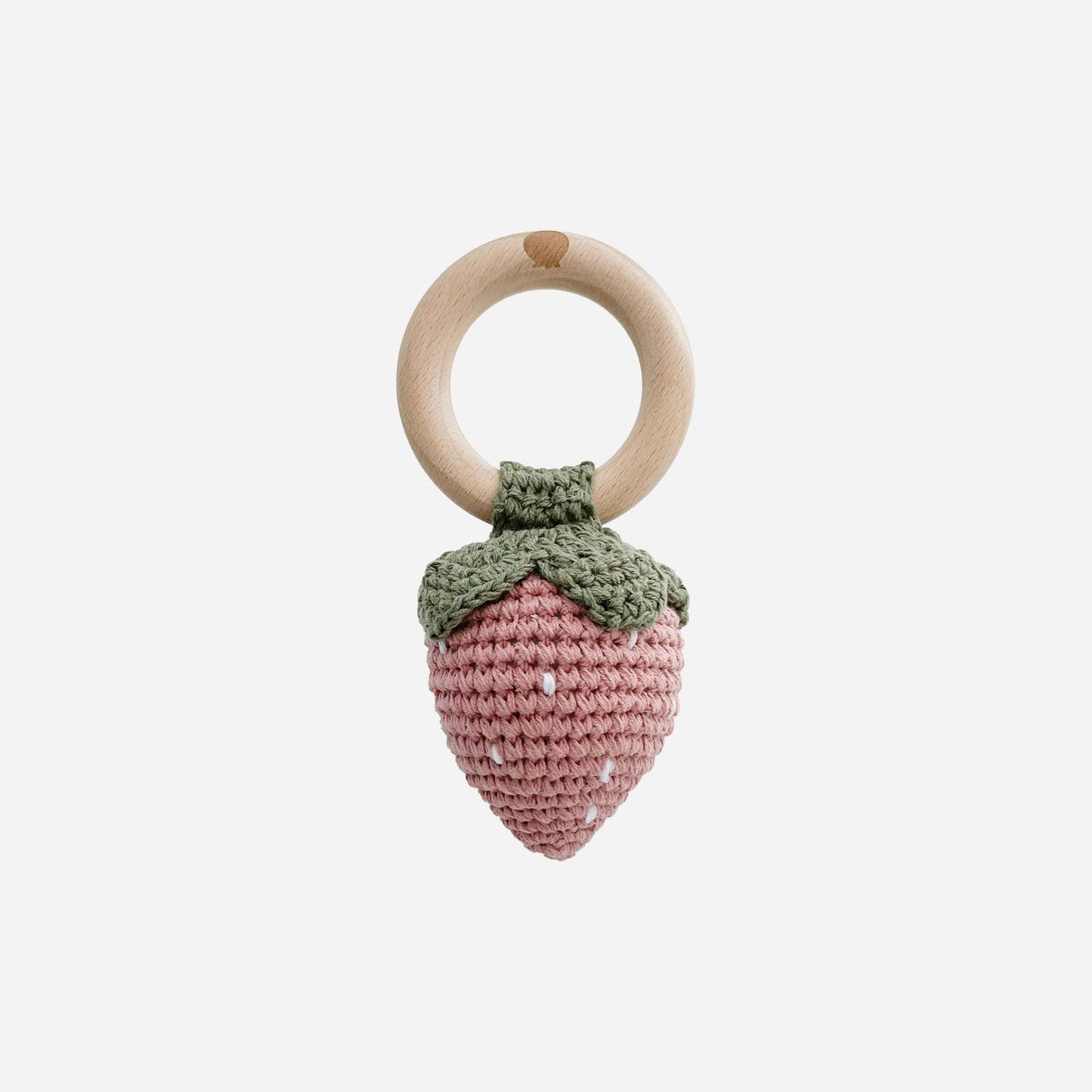 The Blueberry Hill crochet rattle teether