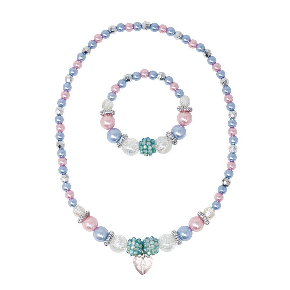 Pink Poppy ice princess necklace & bracelet set