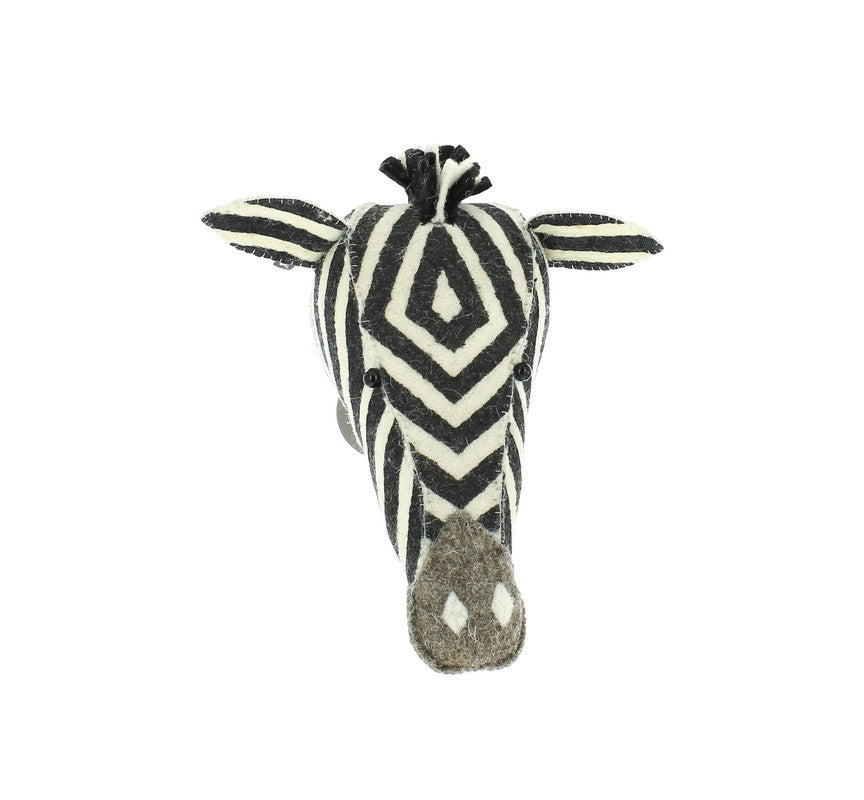 Fiona Walker mini zebra head wall decor